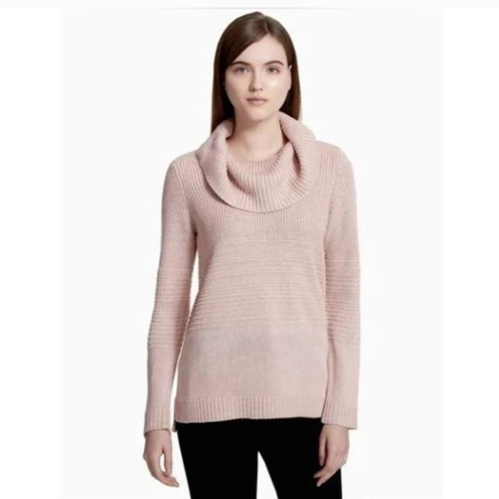 Calvin Klein Collection Soft Pink Cowl Neck Sweater